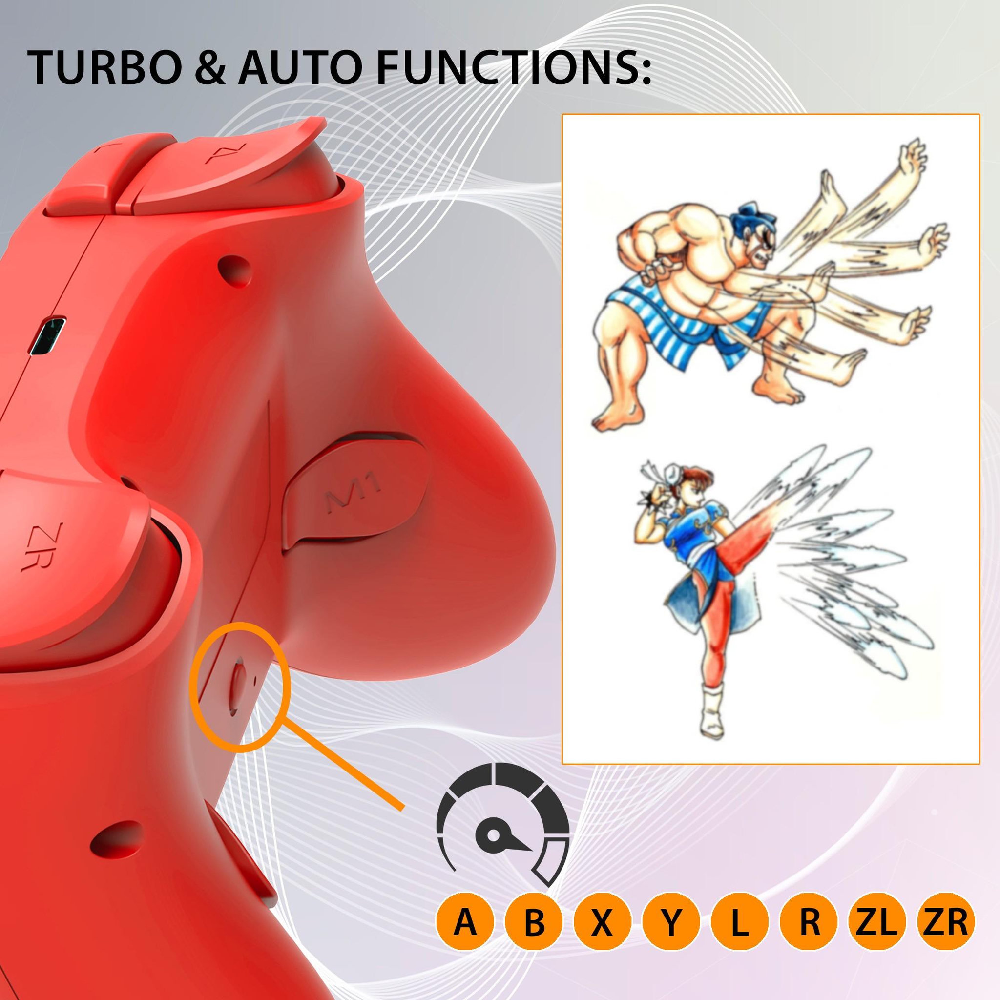Voir la diapositive 5 : Subsonic Subsonic - Manette sans fil pour Switch / Switch oled, LED, vibrations et gyroscope - Rouge