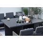 Voir la diapositive 5 : CONCEPT USINE Table et chaises 10 places encastrables en résine noir-gris MONACO