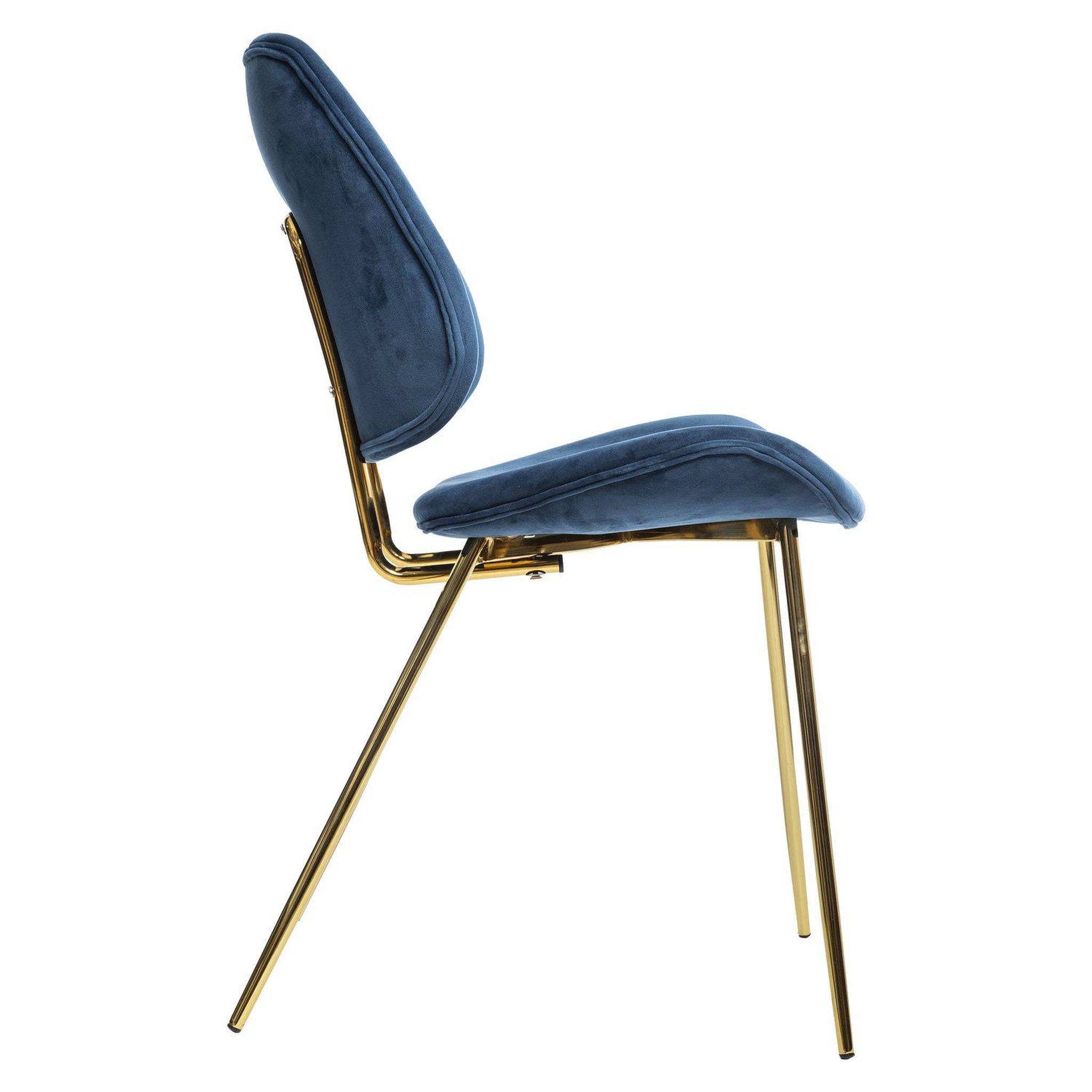 Voir la diapositive 3 : TOILINUX 2 chaises design velours et métal slow