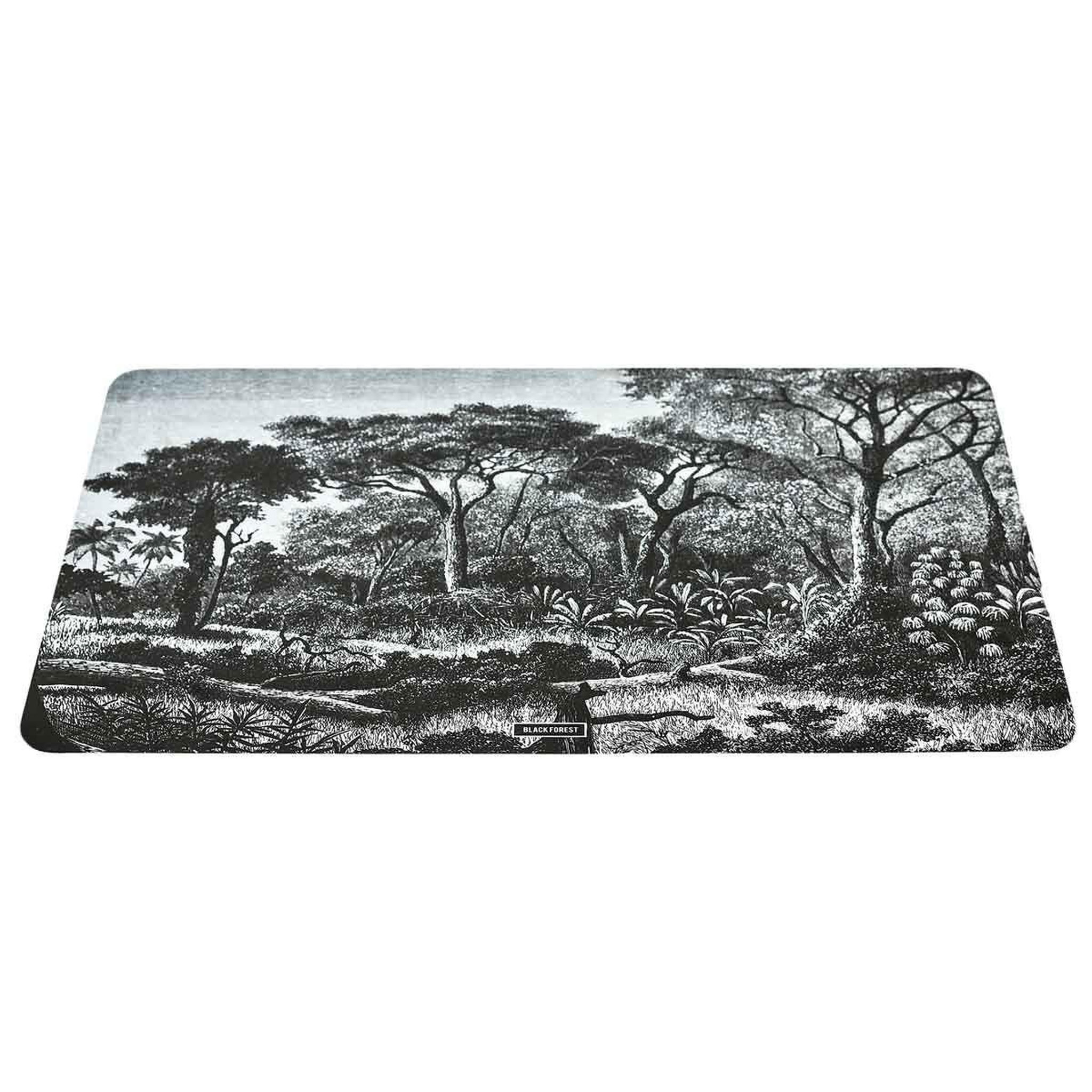 The Home Deco Factory Lot de 4 Set de Table Déco  Black Forest  30x40cm Noir