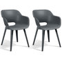 Voir la diapositive 1 : Keter Keter Chaises d'exterieur Akola lot de 2 Gris