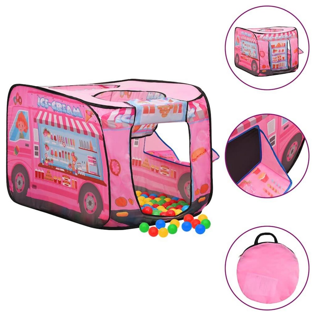 VIDAXL Tente de jeu pour enfants Rose 70x112x70 cm