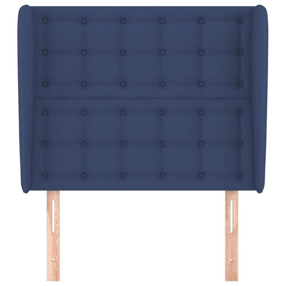 VIDAXL Tete de lit avec oreilles Bleu 103x23x118/128 cm Tissu