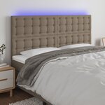 VIDAXL Tete de lit a LED Taupe 160x5x118/128 cm Tissu