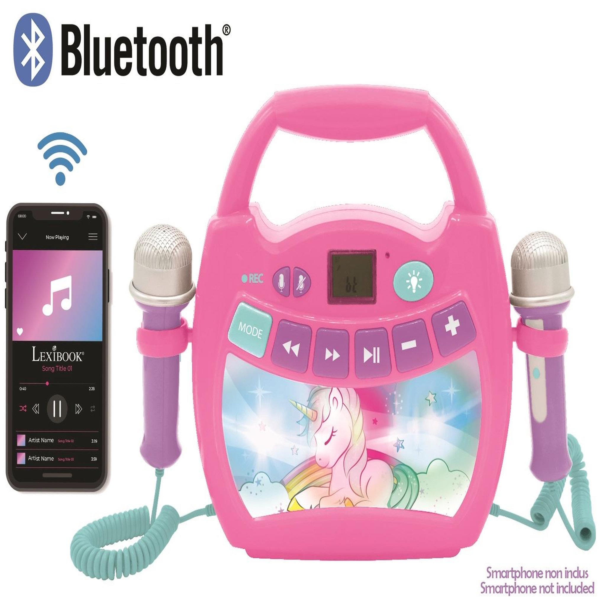 Voir la diapositive 6 : Lexibook Enceinte Bluetooth Licorne avec Micros