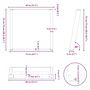 Voir la diapositive 6 : VIDAXL Pieds de table a manger forme de U 2 pcs blanc 80x(72-73) cm