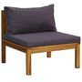 Voir la diapositive 3 : VIDAXL Salon de jardin 2 pcs avec coussins gris fonce Bois d'acacia