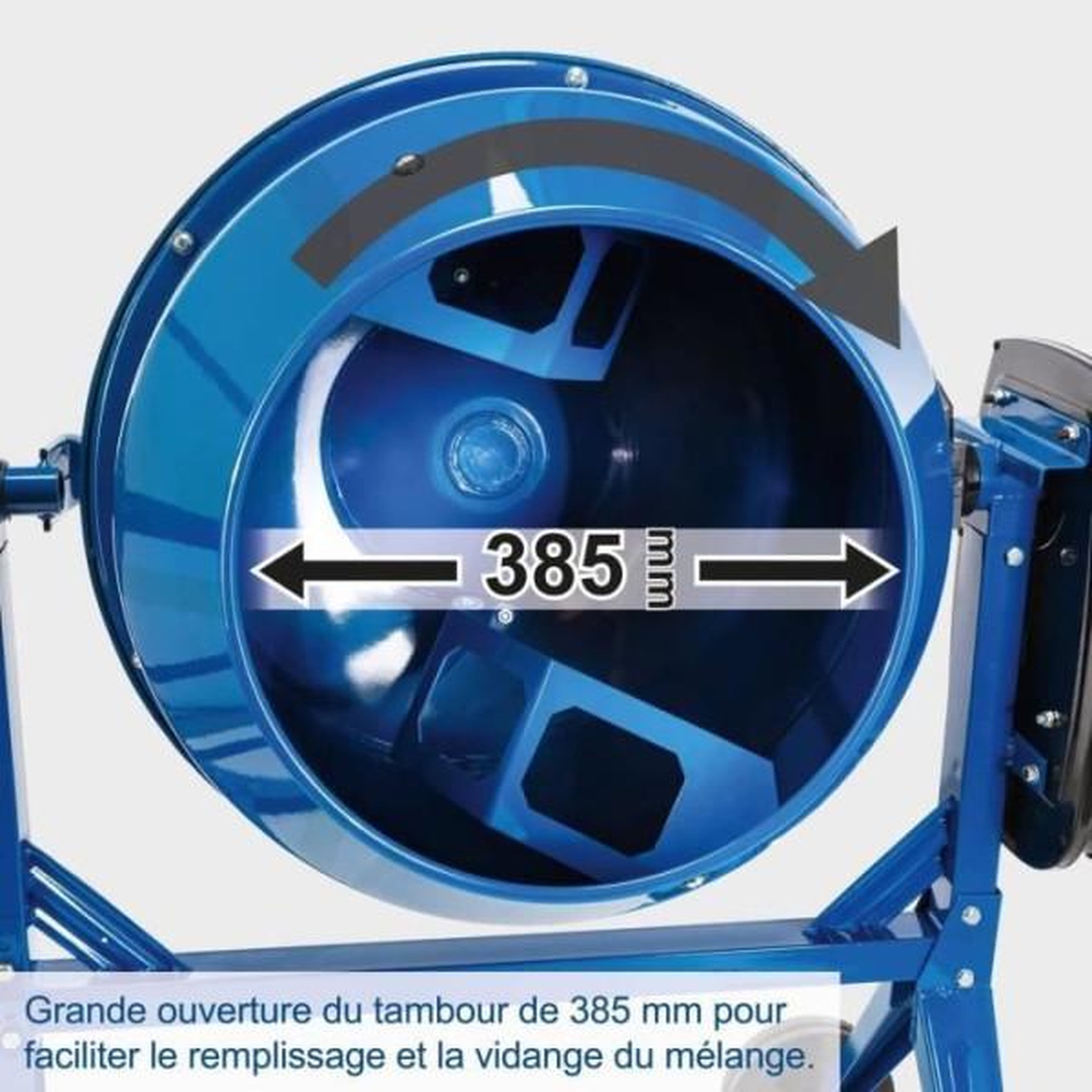 Voir la diapositive 4 : SCHEPPACH Bétonniere électrique 125L - SCHEPPACH - MIX125 - Tambour renforcé - Roues pour déplacement