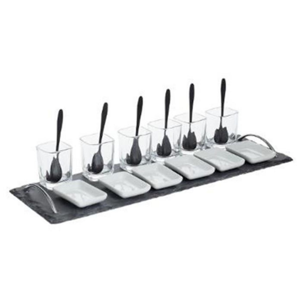 SECRET DE GOURMET Set Apéritif 19 Pièces  Long  45cm Noir