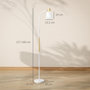 Voir la diapositive 3 : HOMCOM Lampadaire design néo-rétro hauteur réglable H.127-160 cm métal plastique blanc doré