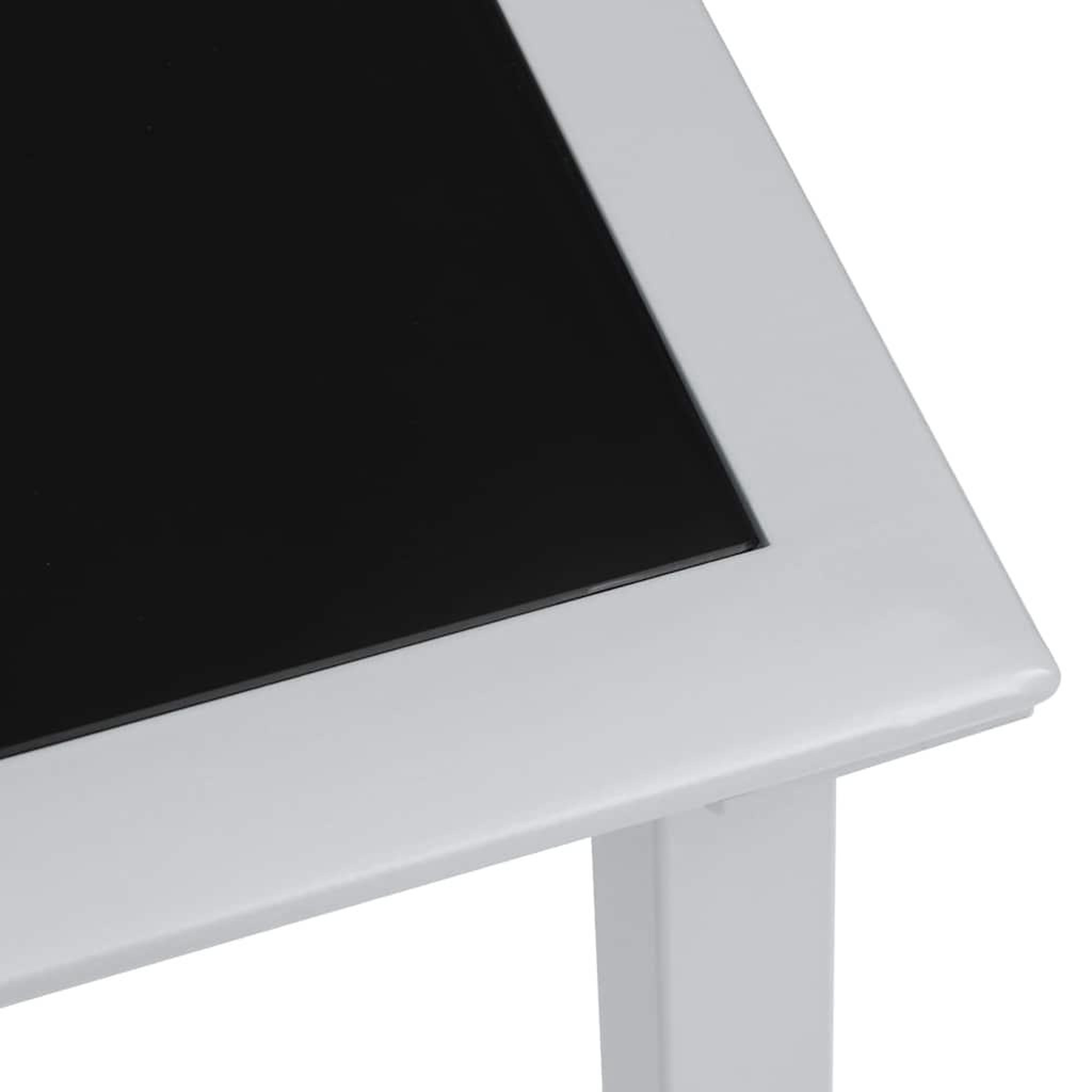 Voir la diapositive 3 : VIDAXL Table de jardin noir et argente 41x41x45 cm acier et verre