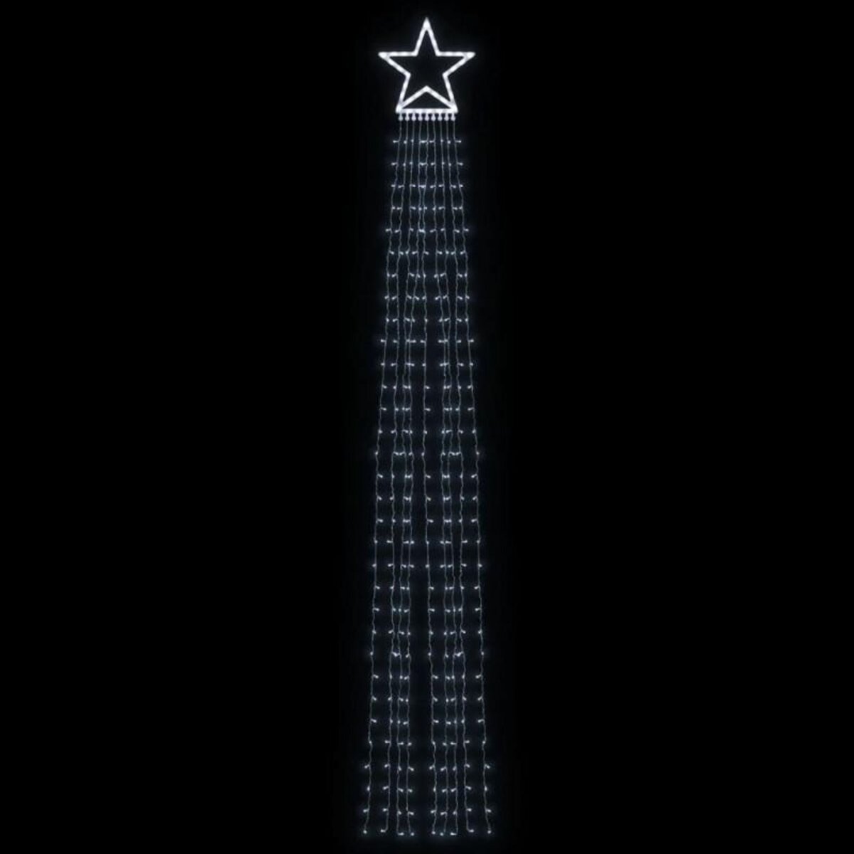 VIDAXL Guirlande de sapin de Noël 320 LED blanc froid 375 cm