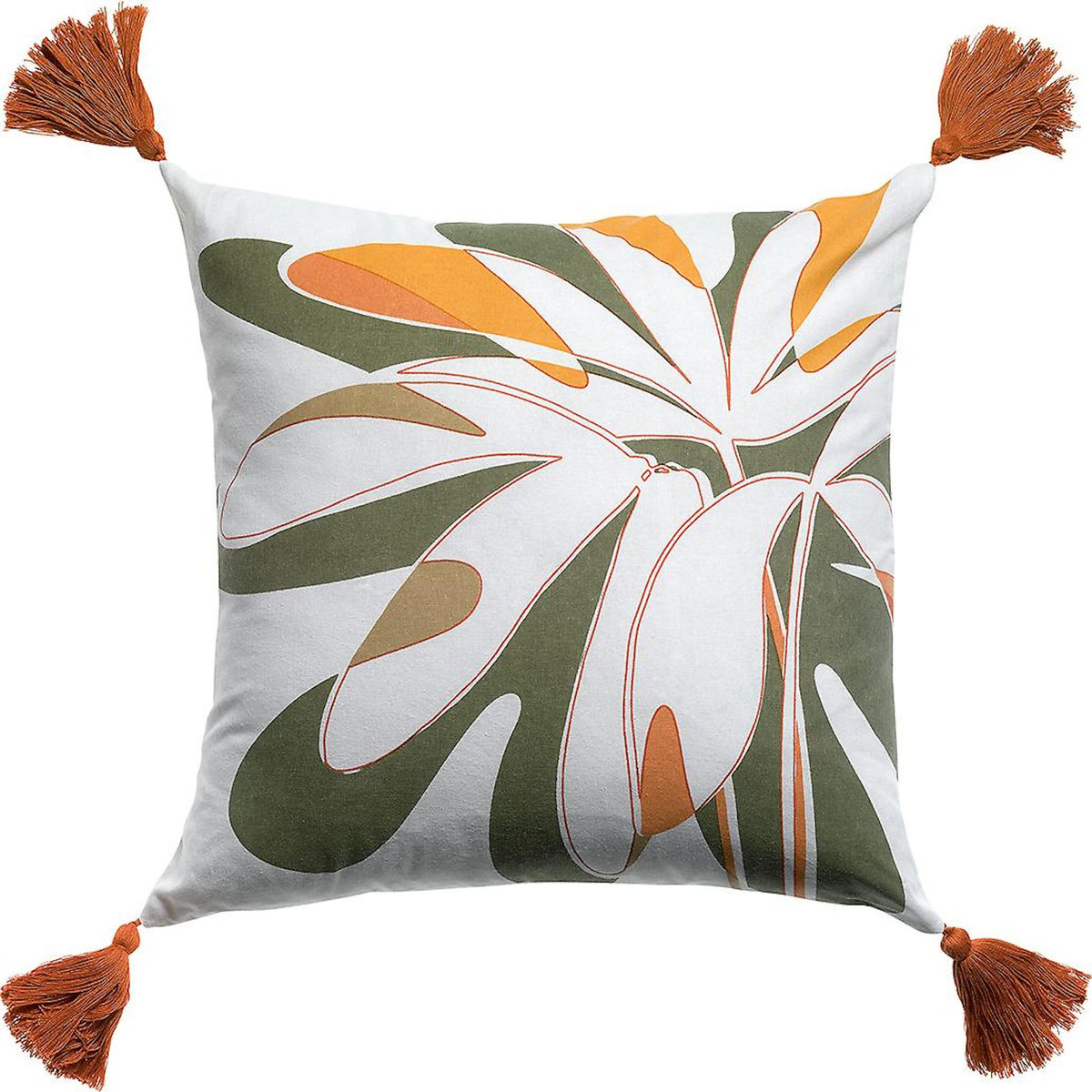 Les Ateliers du Linge Coussin imprimé en polycoton kentia