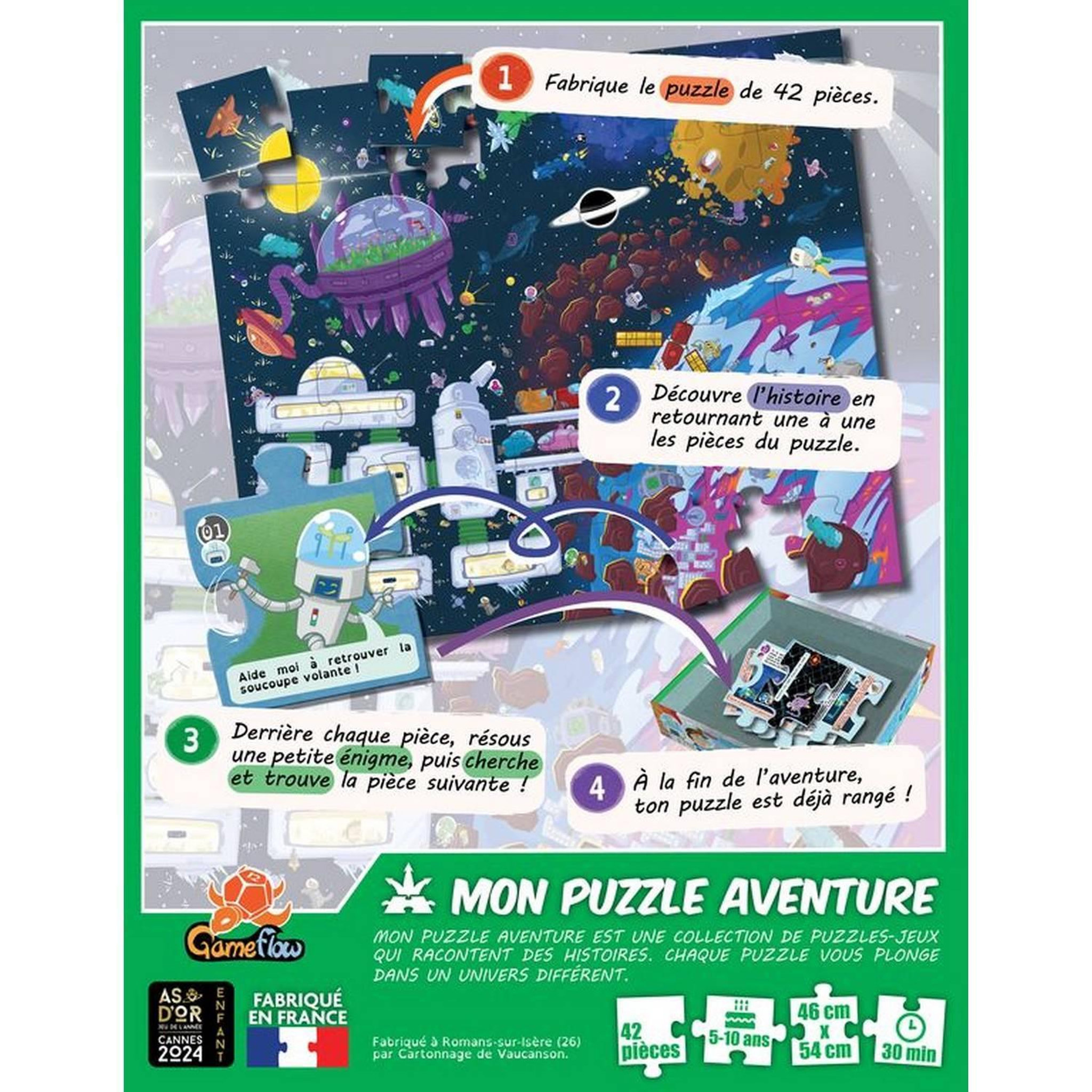 Voir la diapositive 3 : Blackrock Editions Mon puzzle aventure : phobos  - 42 pièces
