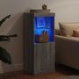 Voir la diapositive 3 : VIDAXL Buffet avec lumieres LED sonoma gris 41x37x100 cm