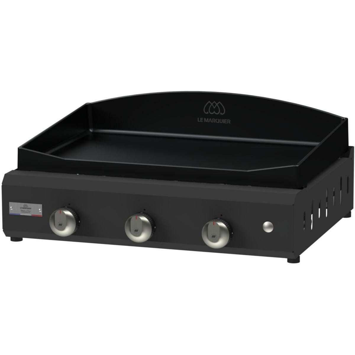 Le marquier Plancha gaz exclusive amalia 360 noir 3 brûleurs à poser, 60x40 cm