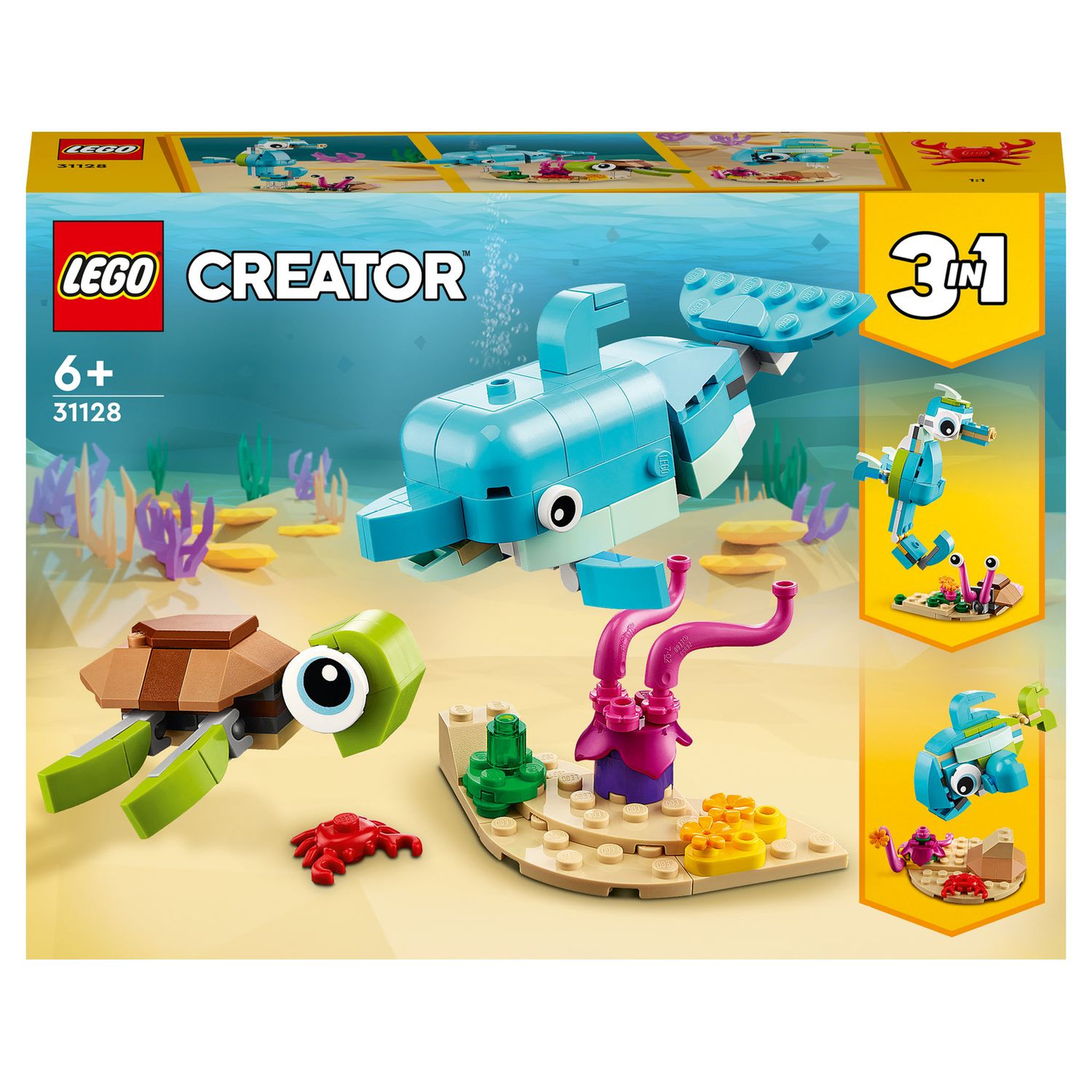Voir la diapositive 1 : LEGO Creator 31128 - Le Dauphin et la Tortue