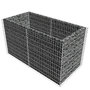 Voir la diapositive 3 : VIDAXL Lit sureleve a gabion Acier 180 x 90 x 100 cm Argente