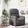 Voir la diapositive 1 : VIDAXL Fauteuil de massage inclinable Gris Similicuir