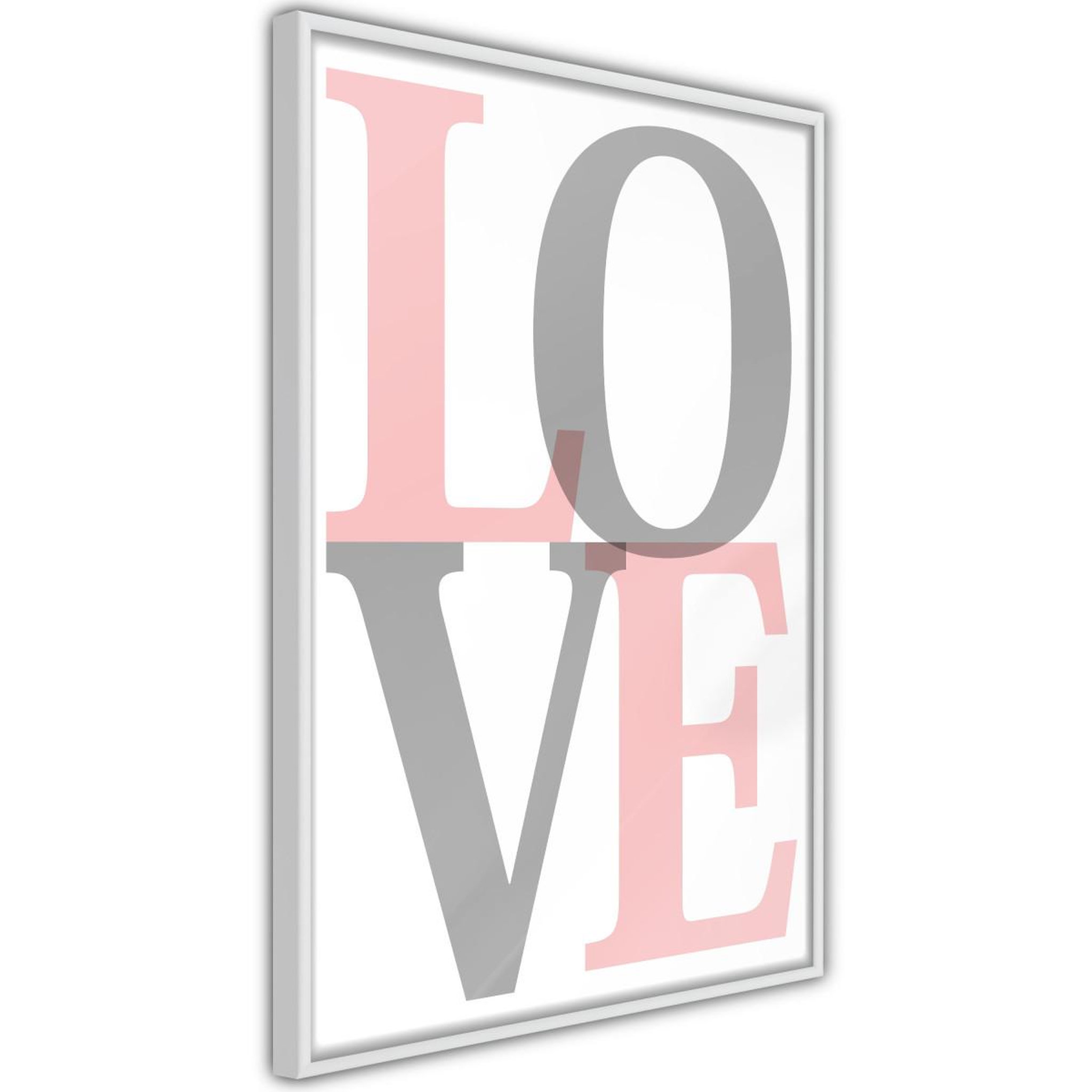 Paris Prix Affiche Murale Encadrée  Grey-Pink Love