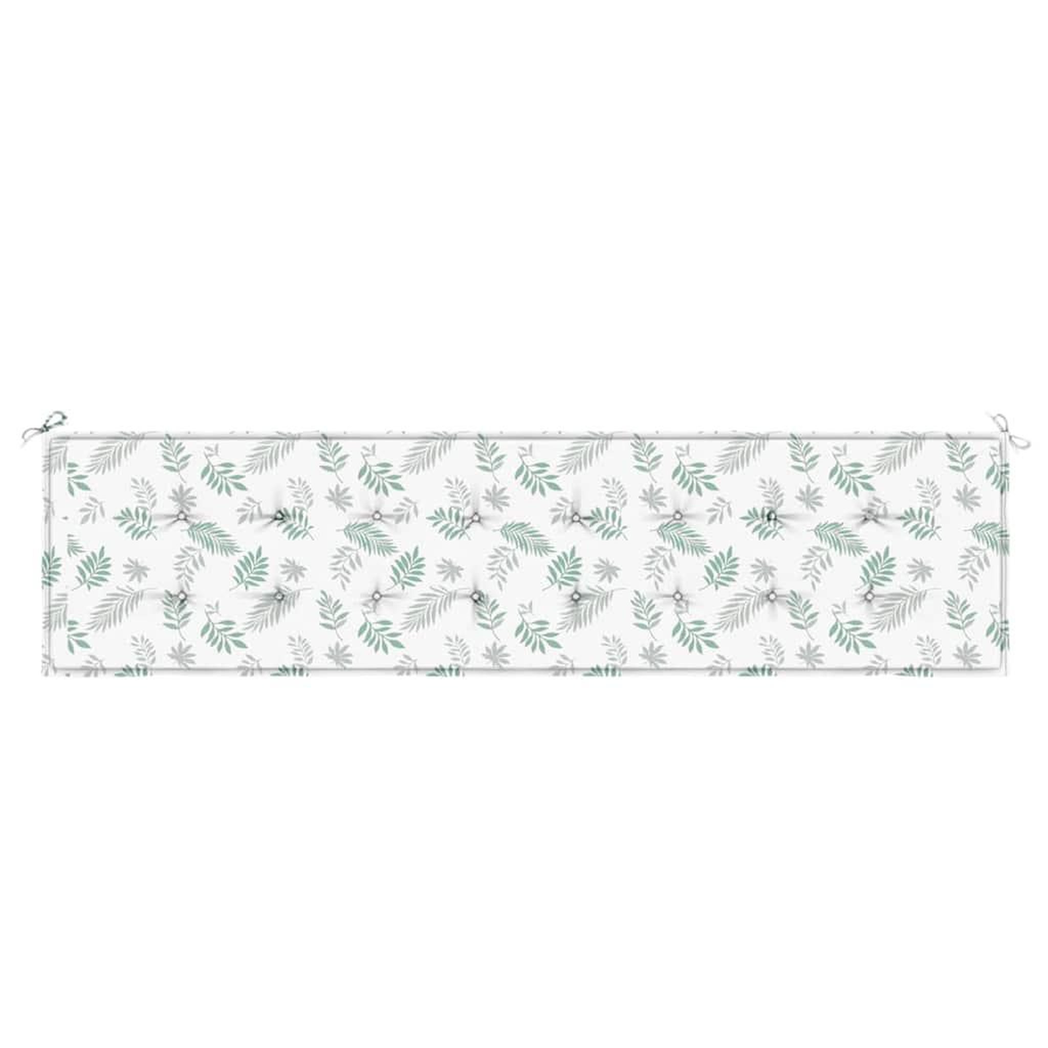 Voir la diapositive 4 : VIDAXL Coussin de banc de jardin motif de feuilles 200x50x3 cm tissu