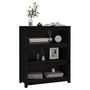 Voir la diapositive 4 : VIDAXL Bibliotheque Noir 80x35x97 cm Bois de pin massif