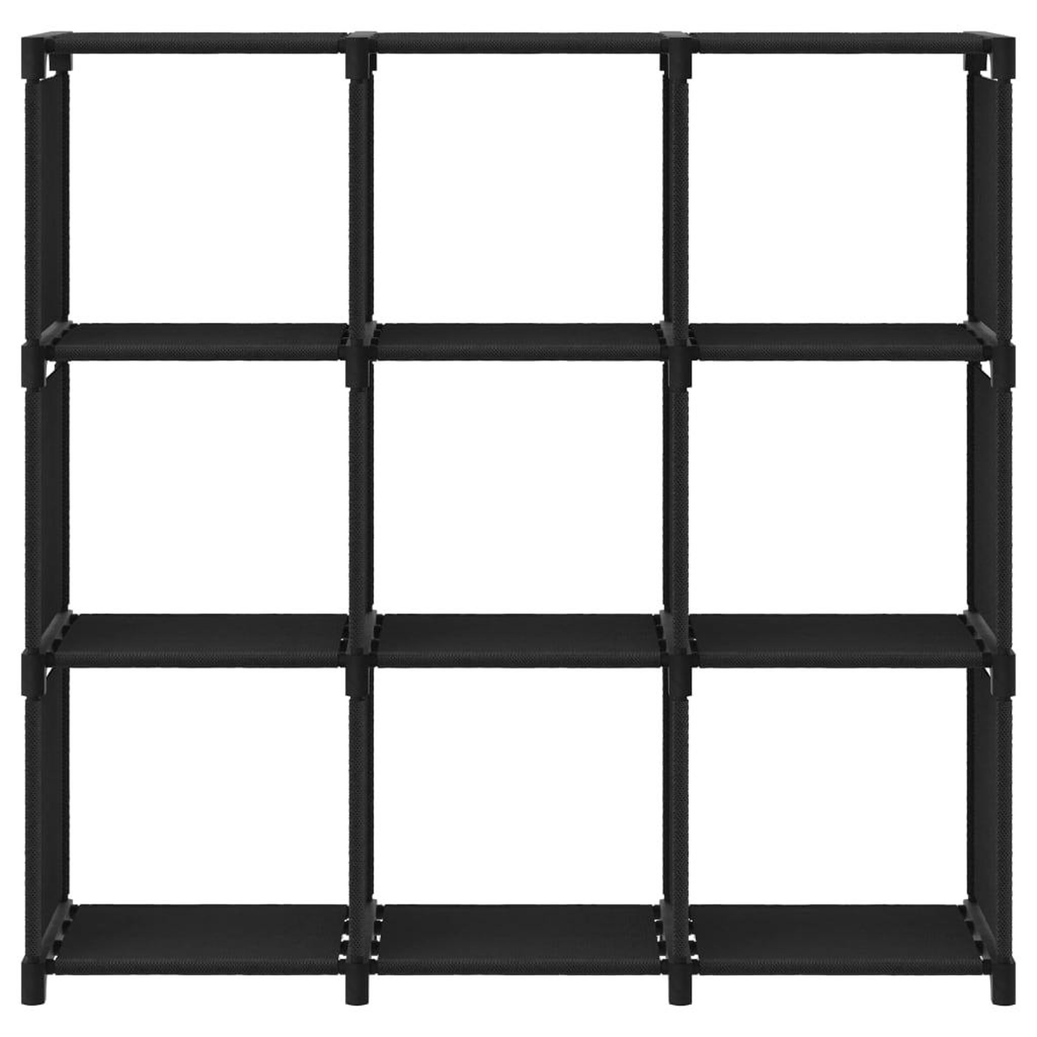 Voir la diapositive 2 : VIDAXL Etagere d'affichage 9 cubes Noir 103x30x107,5 cm Tissu