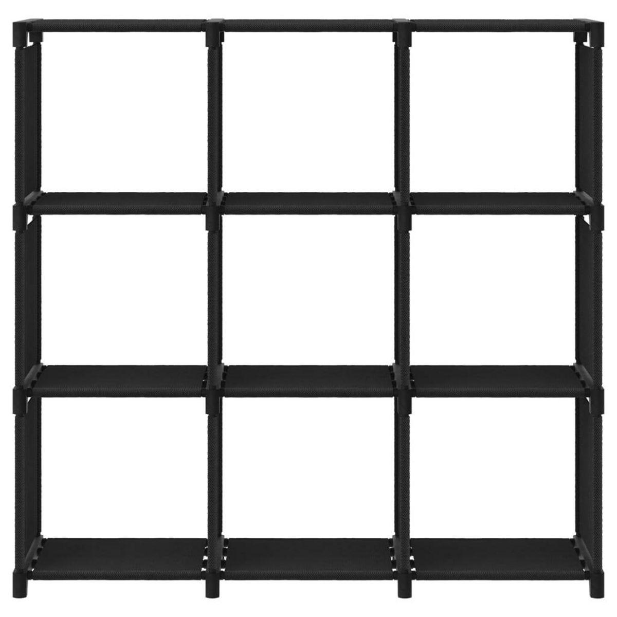 VIDAXL Etagere d'affichage 9 cubes Noir 103x30x107,5 cm Tissu