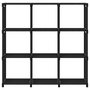 Voir la diapositive 2 : VIDAXL Etagere d'affichage 9 cubes Noir 103x30x107,5 cm Tissu