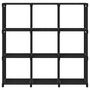 Voir la diapositive 2 : VIDAXL Etagere d'affichage 9 cubes Noir 103x30x107,5 cm Tissu