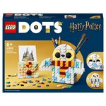 LEGO DOTS 41809 - Porte-crayons Hedwige,  Accessoires de Bureau Harry Potter Hibou, Pot à Crayon et Porte-Note