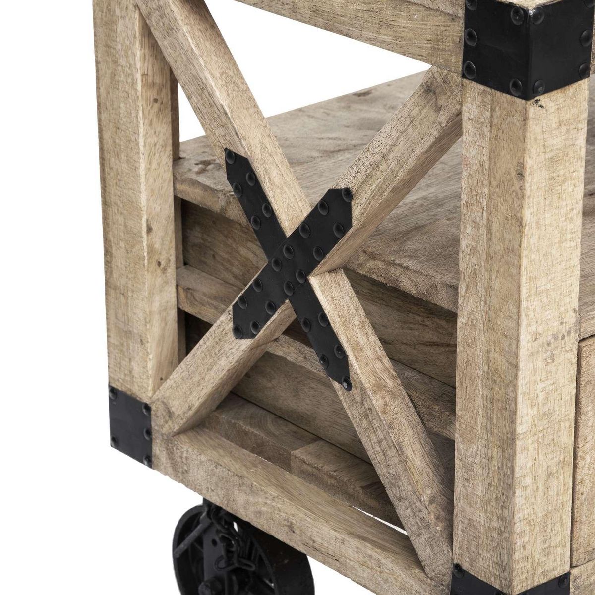 ATMOSPHERA Meuble TV 1 porte en manguier SILAS - Beige