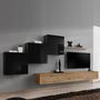 Voir la diapositive 1 : Paris Prix Ensemble Meuble TV  Switch Lamel X  330cm Naturel & Noir