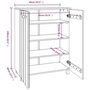 Voir la diapositive 6 : VIDAXL Armoire a chaussures HAMAR Blanc 85x40x108 cm Bois de pin