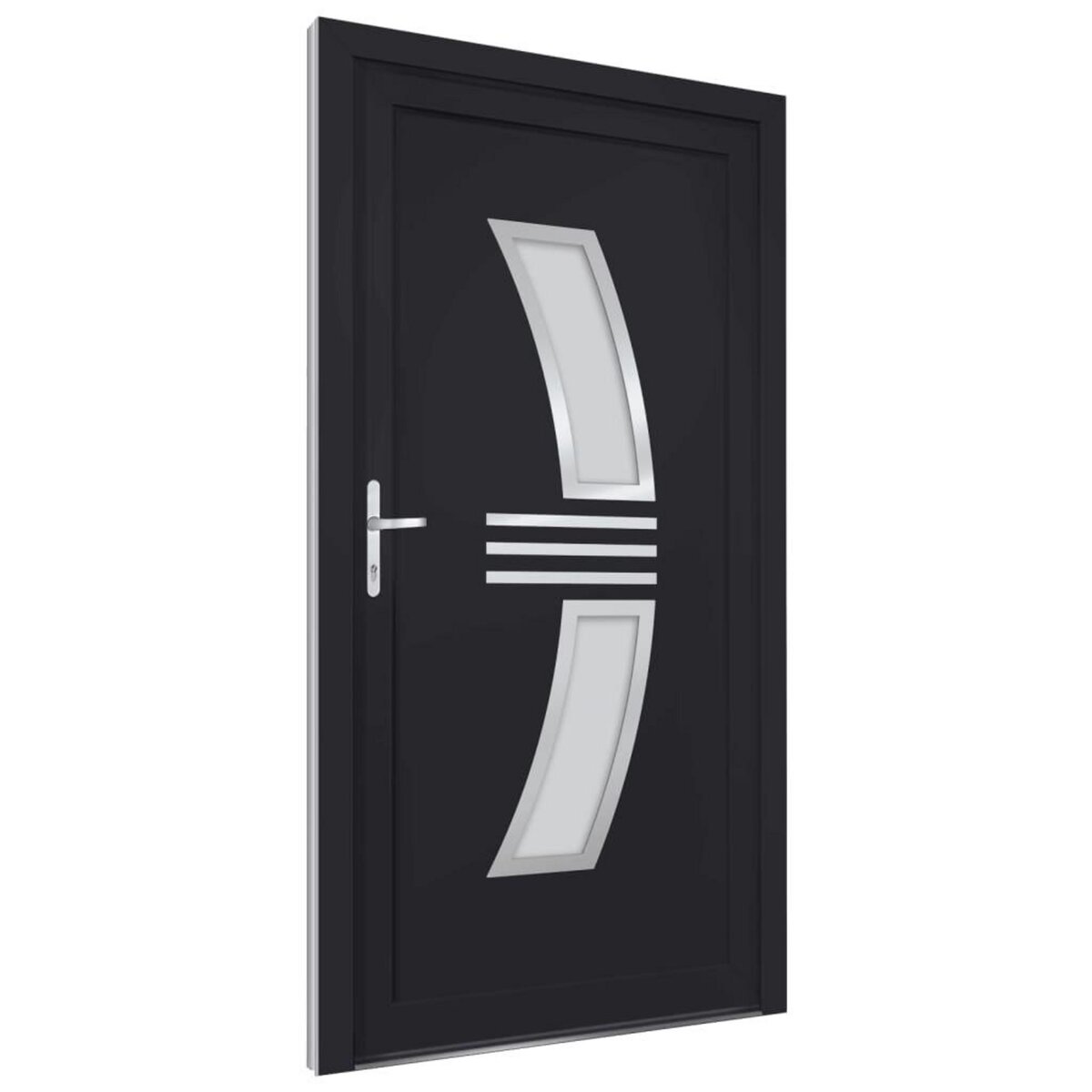 VIDAXL Porte d'entree anthracite 108x208 cm PVC