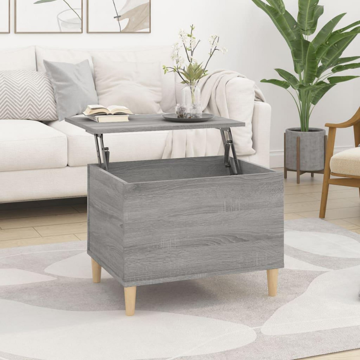 VIDAXL Table basse Sonoma gris 60x44,5x45 cm Bois d'ingenierie
