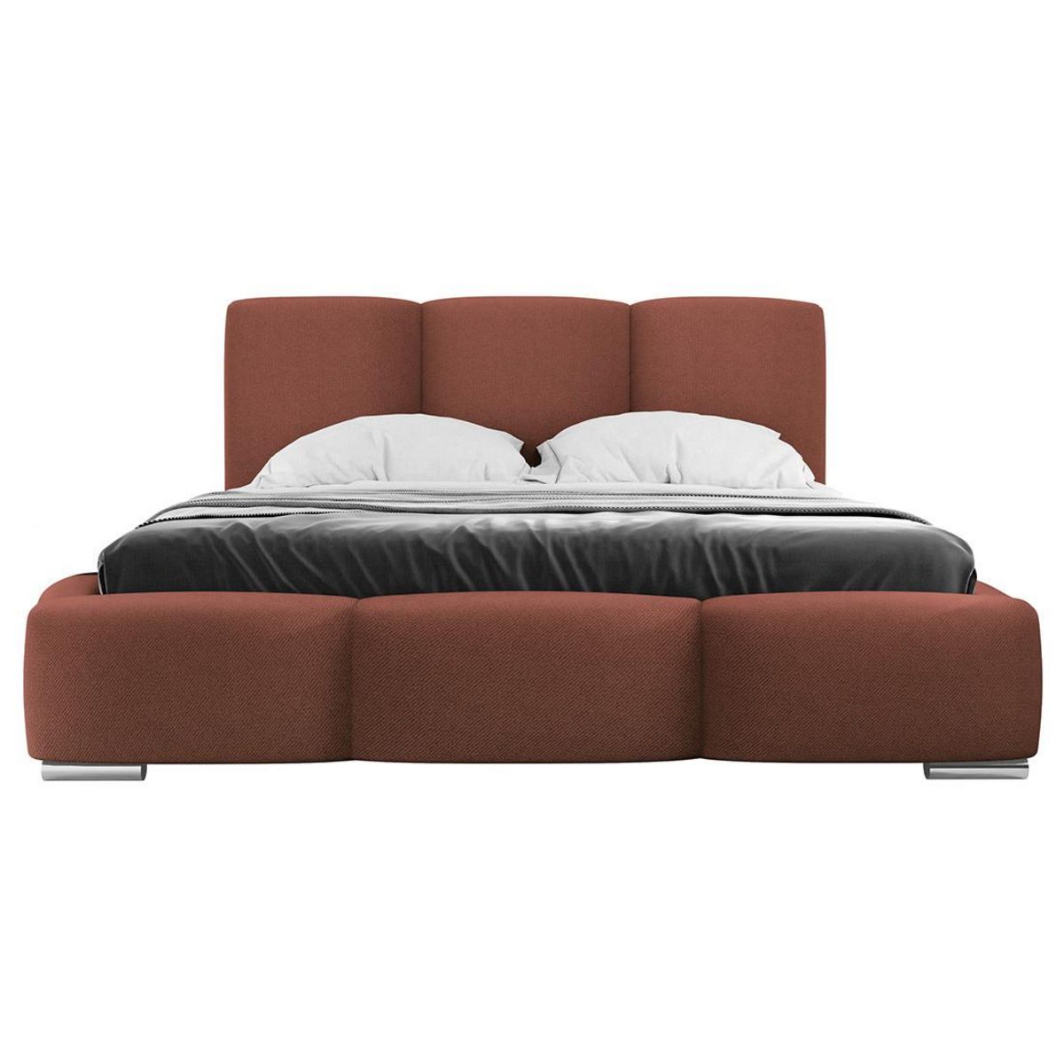 BEST MOBILIER Noa - lit coffre - 160x200 cm - en velours - sommier inclus