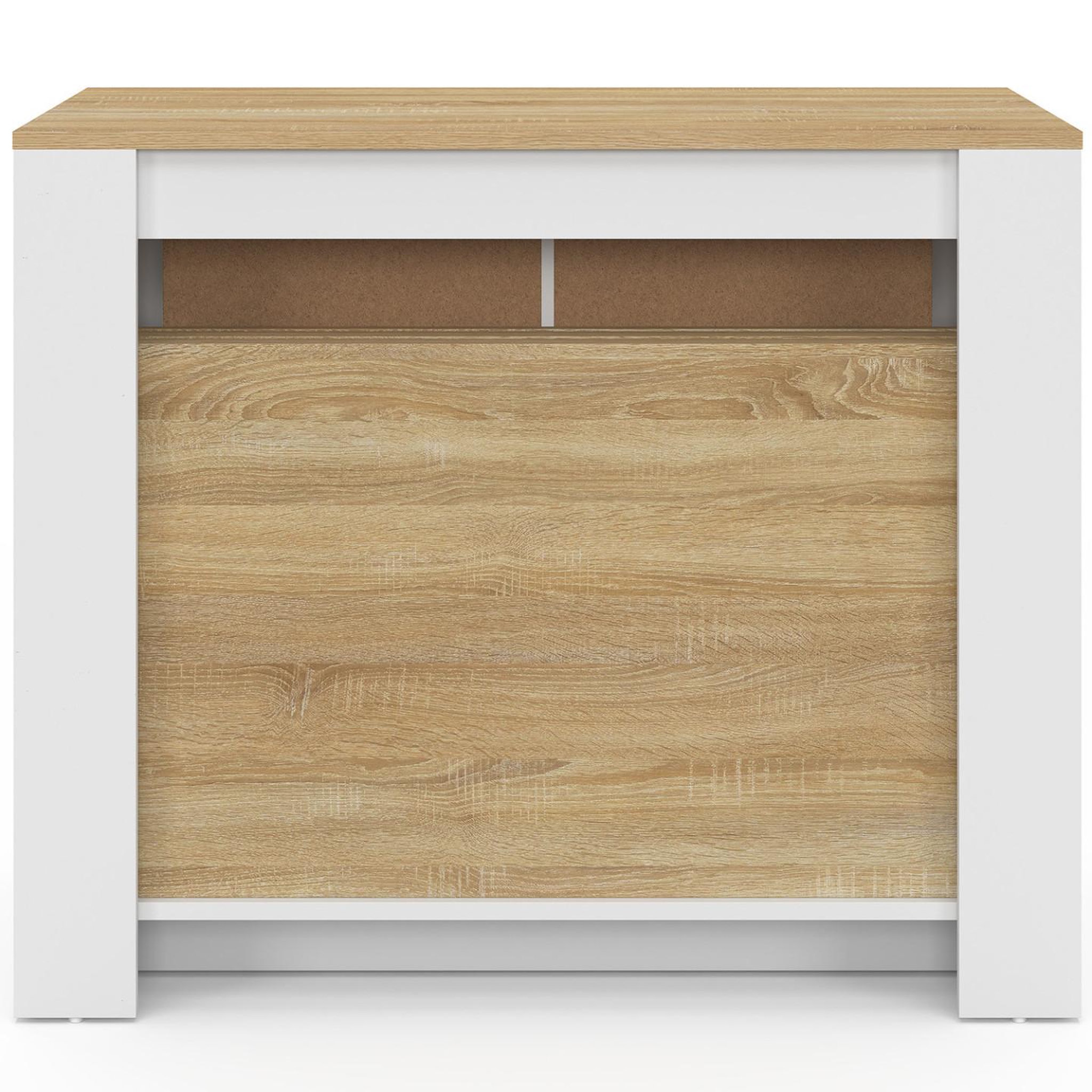 Voir la diapositive 4 : ID MARKET Table buffet extensible orlando 14 personnes 285 cm bois blanc façon hêtre