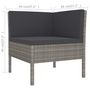 Voir la diapositive 6 : VIDAXL Salon de jardin 3 pcs avec coussins Resine tressee Gris