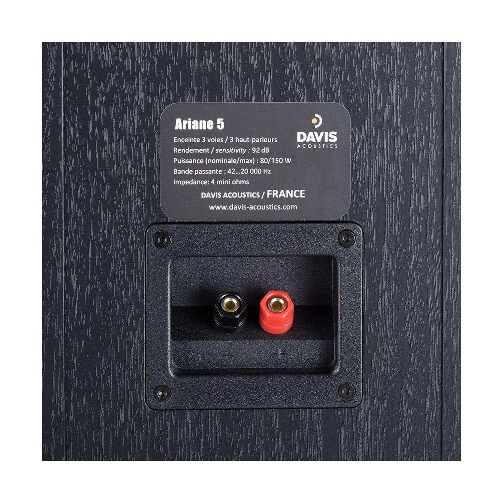 Voir la diapositive 4 : Davis Enceinte colonne ariane 5 noir (x1)