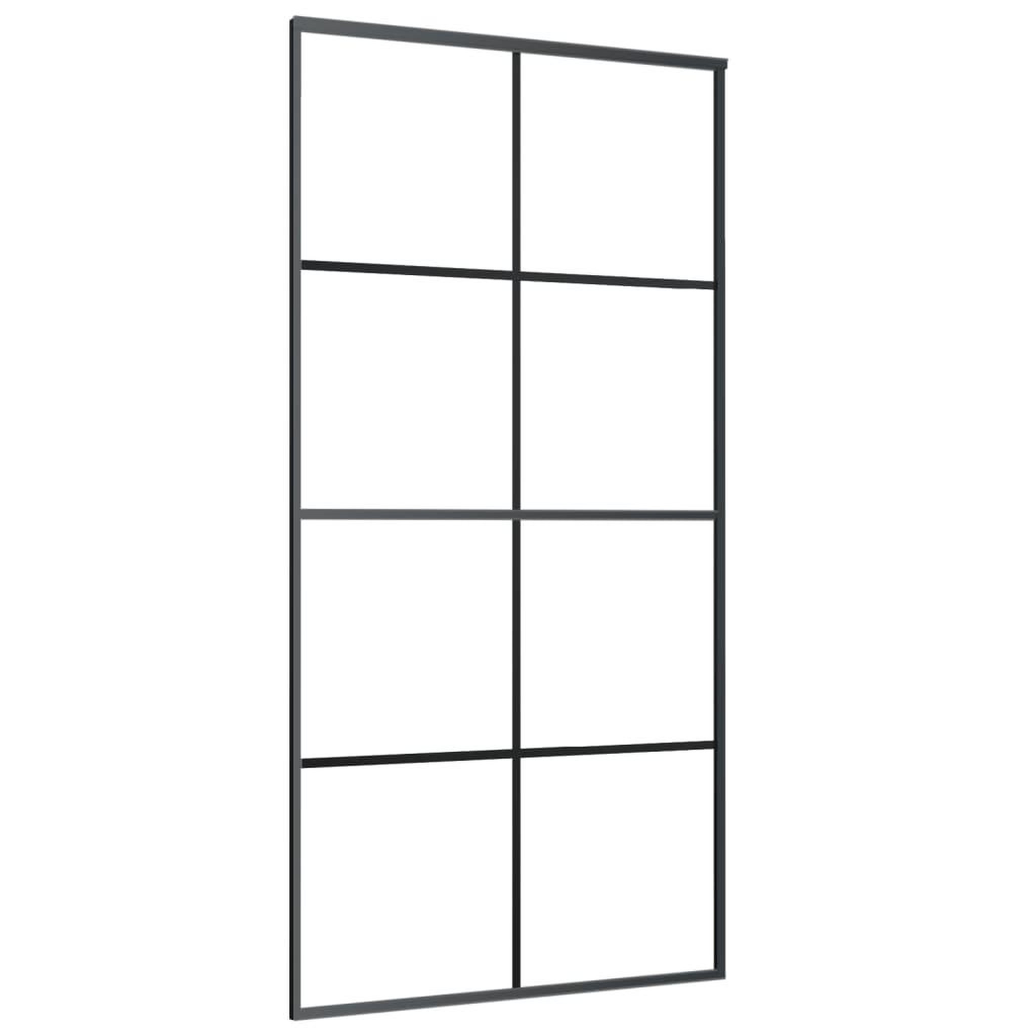 Voir la diapositive 4 : VIDAXL Porte coulissante et kit de quincaillerie 102,5x205cm Verre ESG