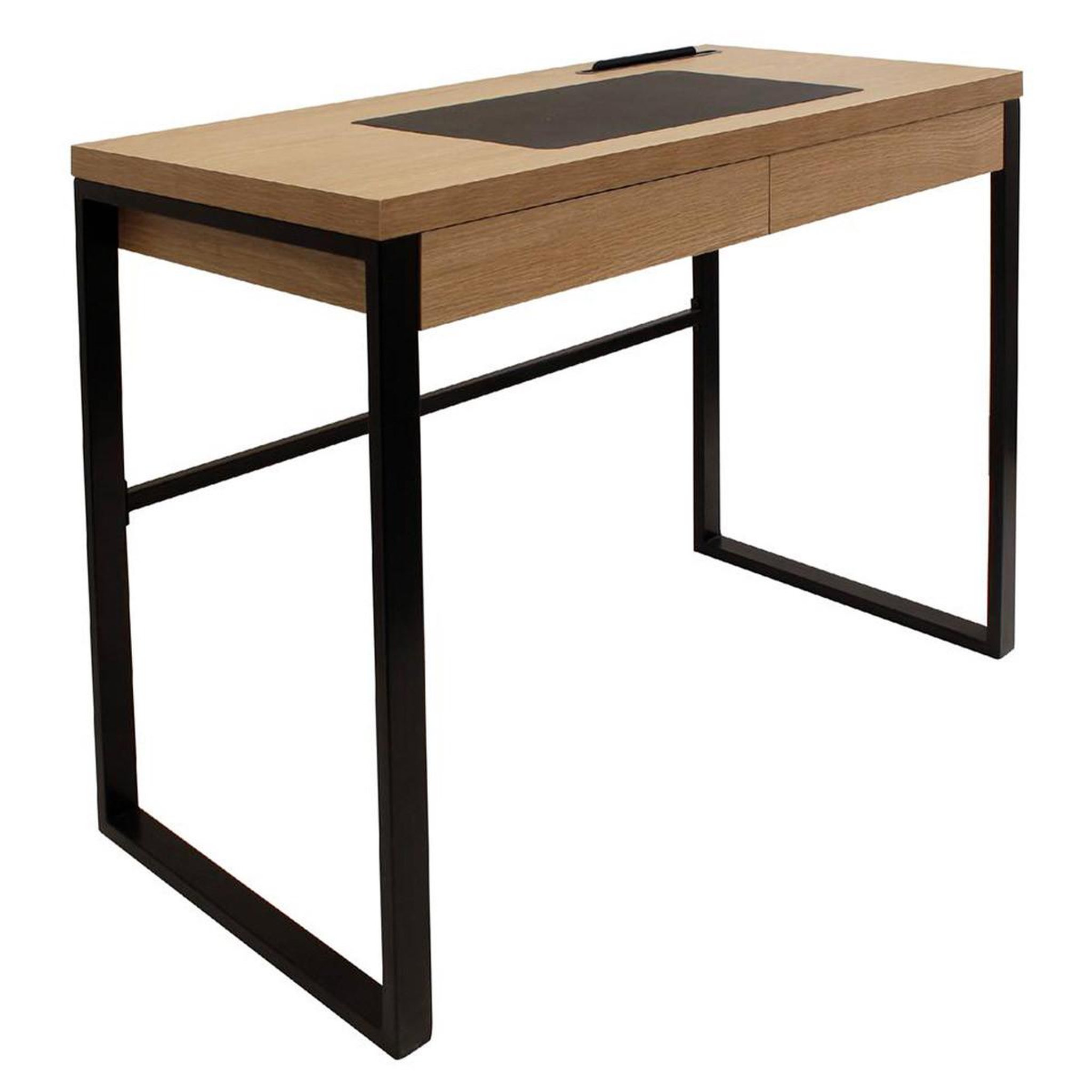 The Home Deco Factory Bureau design bois & métal  tameo  100cm naturel