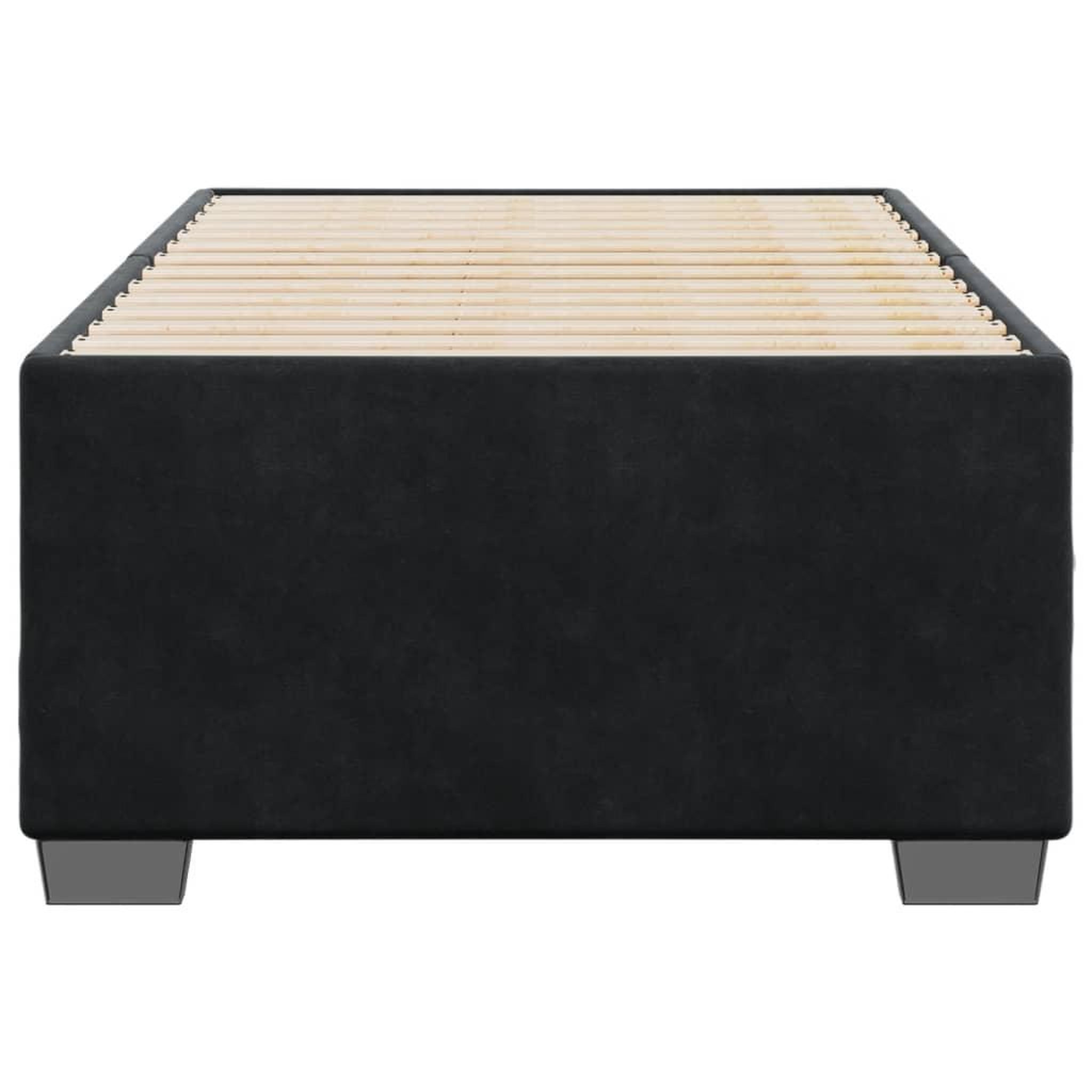 Voir la diapositive 4 : VIDAXL Cadre de lit sans matelas noir 100x200 cm velours