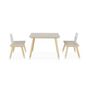 Voir la diapositive 3 : SWEEEK Table enfant + 2 chaises. pieds en pin. couleur blanc et bois