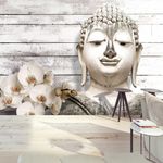 Paris Prix Papier Peint  Smiling Buddha. Coloris disponibles : Multicolore