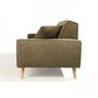 Voir la diapositive 4 : MARKET24 Hexagone - Canapé droit 3 places - Tissu Olive - L 216 x P 90 x H 80 cm - Gustave