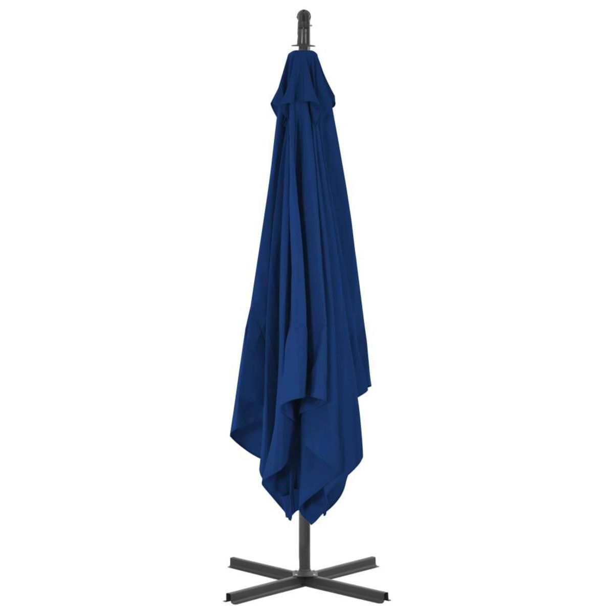 VIDAXL Parasol de jardin en porte-a-faux avec mat en acier azure