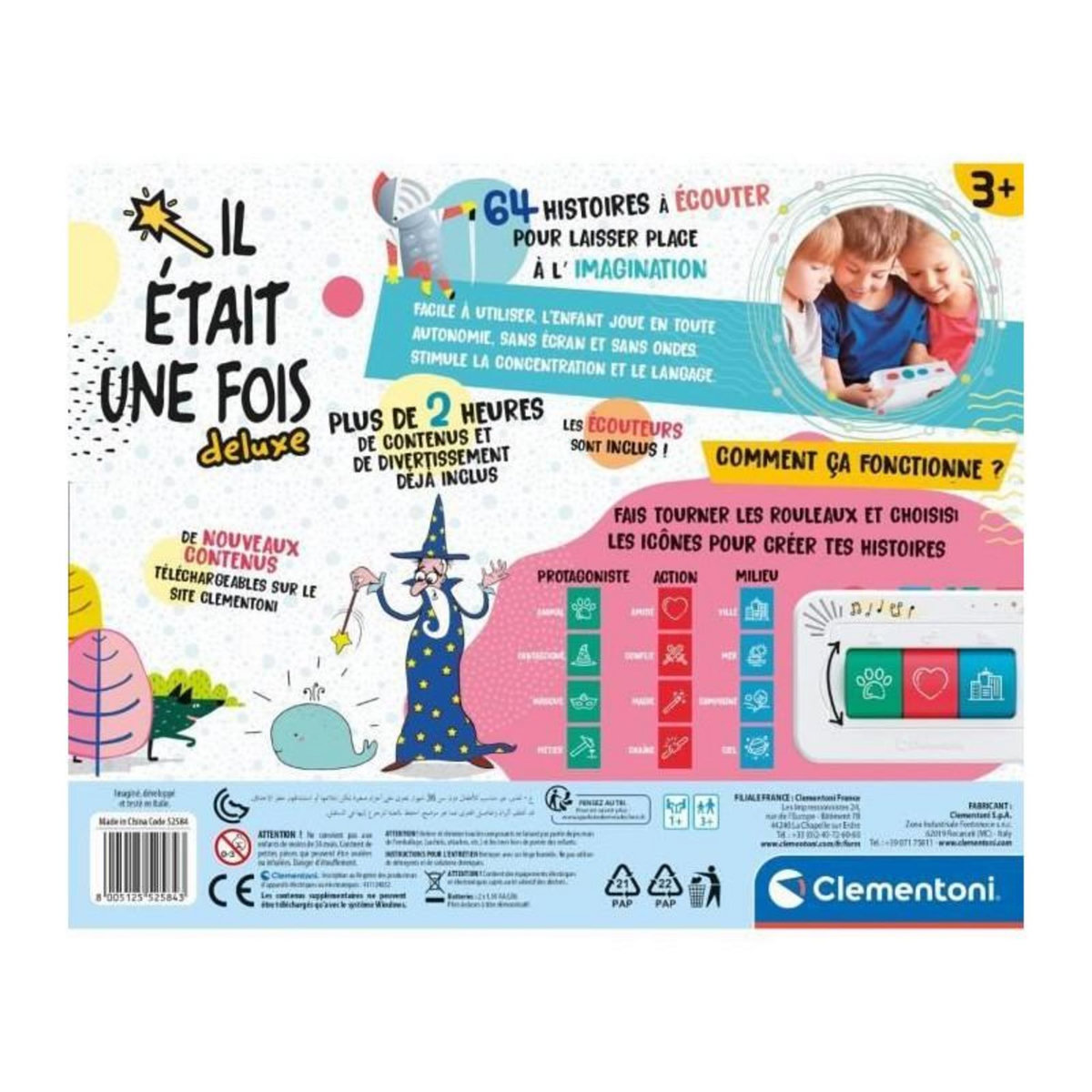 CLEMENTONI Clementoni - Conteur d'histoires + écouteurs - 64 histoires