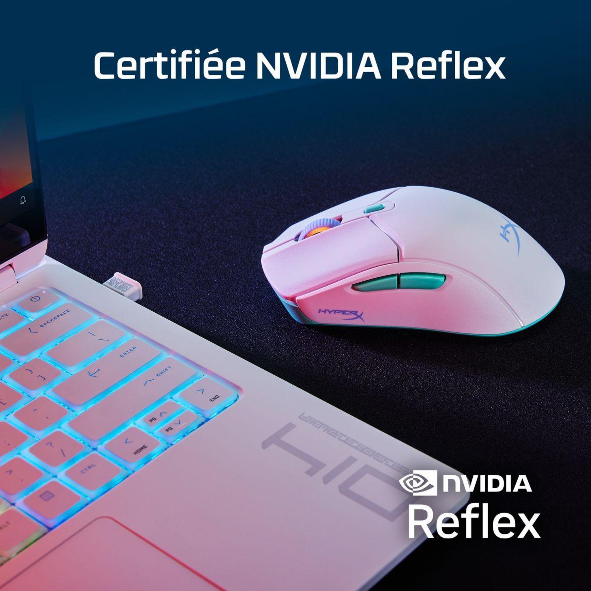Voir la diapositive 5 : HyperX Souris Gamer Sans Fil Pulsefire Haste 2 Core Blanche