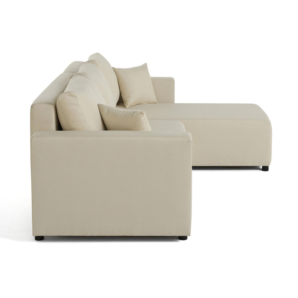 BEST MOBILIER Regala - canapé d'angle réversible - 4 places - convertible avec coffre - en tissu